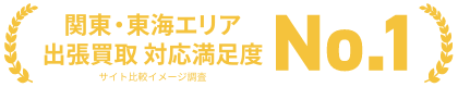 関東・東海エリア 出張買取 対応満足度 No.1
