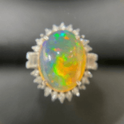 オパールの指輪 Pt900 11.95g