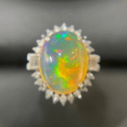 オパールの指輪 Pt900 D0.83 11.95g