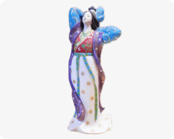 川崎幸子作 博多人形 明日香風