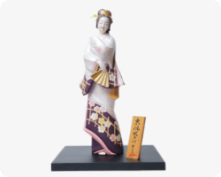 井上あき子作 博多人形 東風吹かば