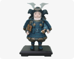 五月人形 リヤドロ 若武者（Blue）